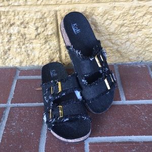 🖤 H2K BLACK DENIM SLIDES🖤